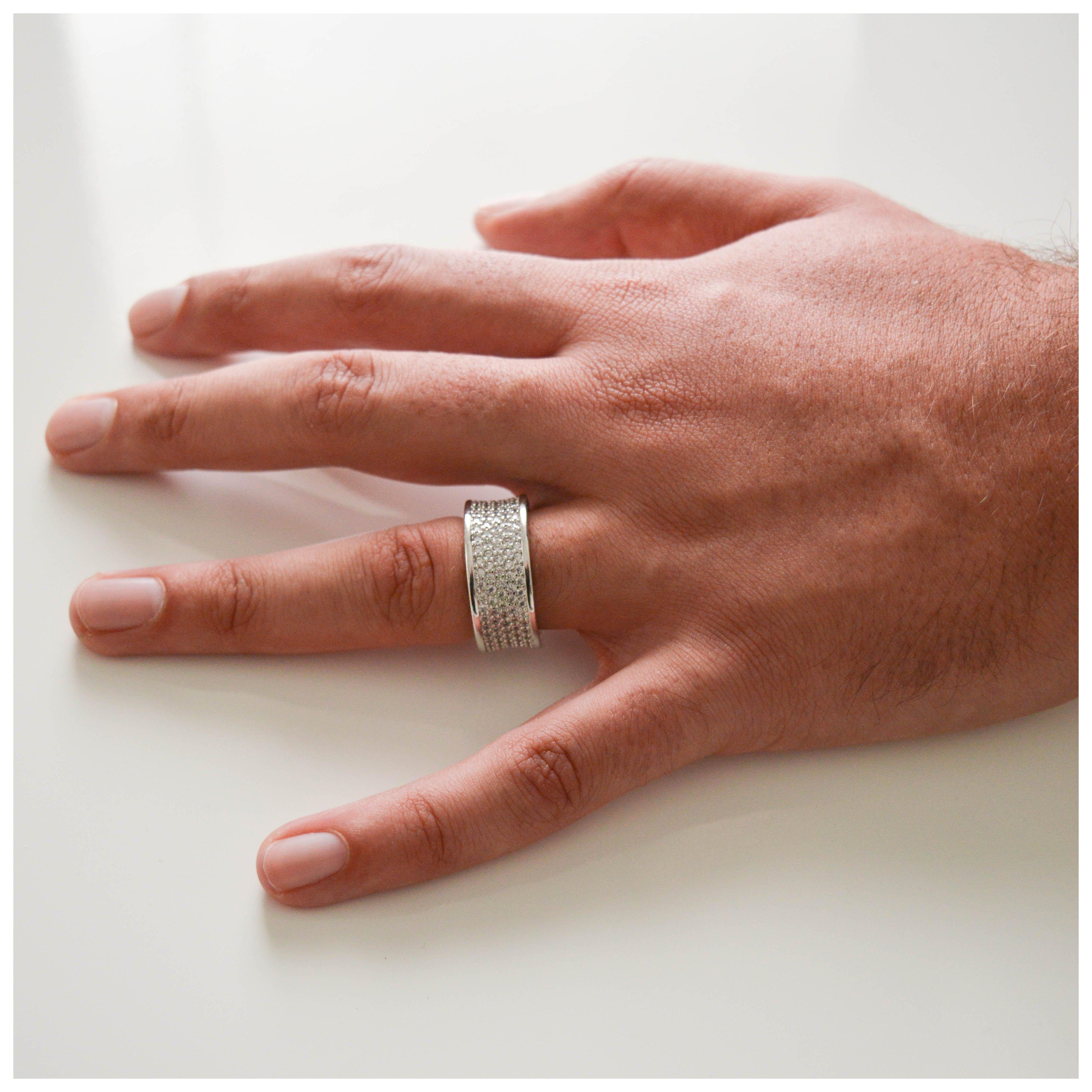 "Round" Zilveren Ring-AmerikaansGoud