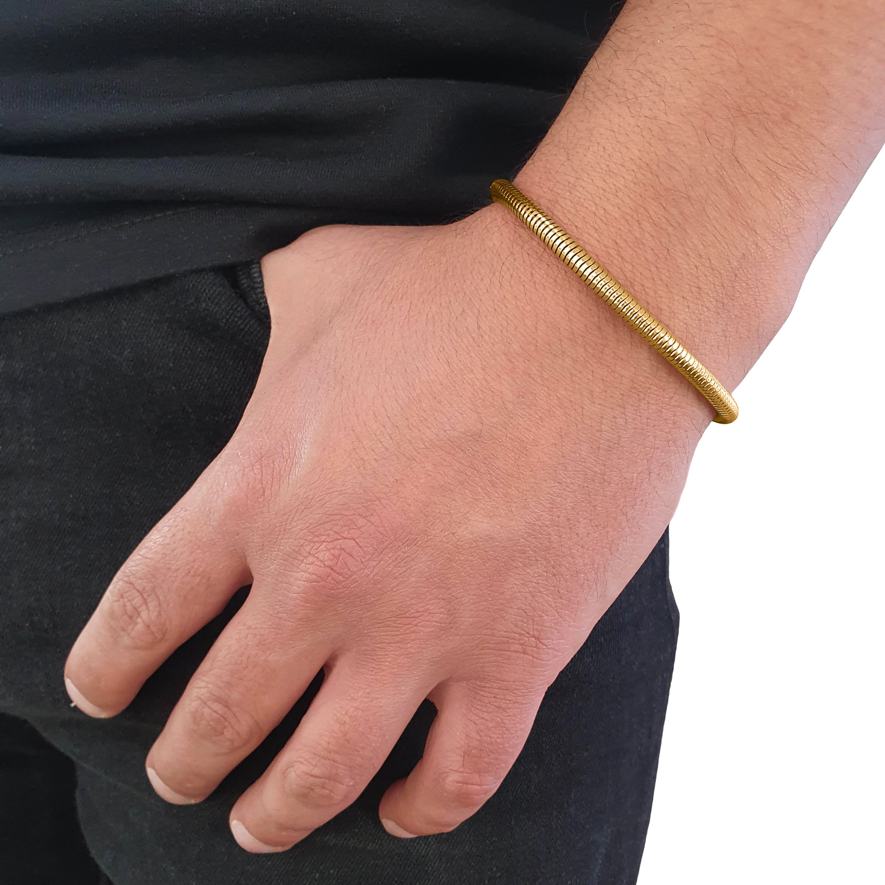 "Snake" Gold-colored Bracelet (4mm)