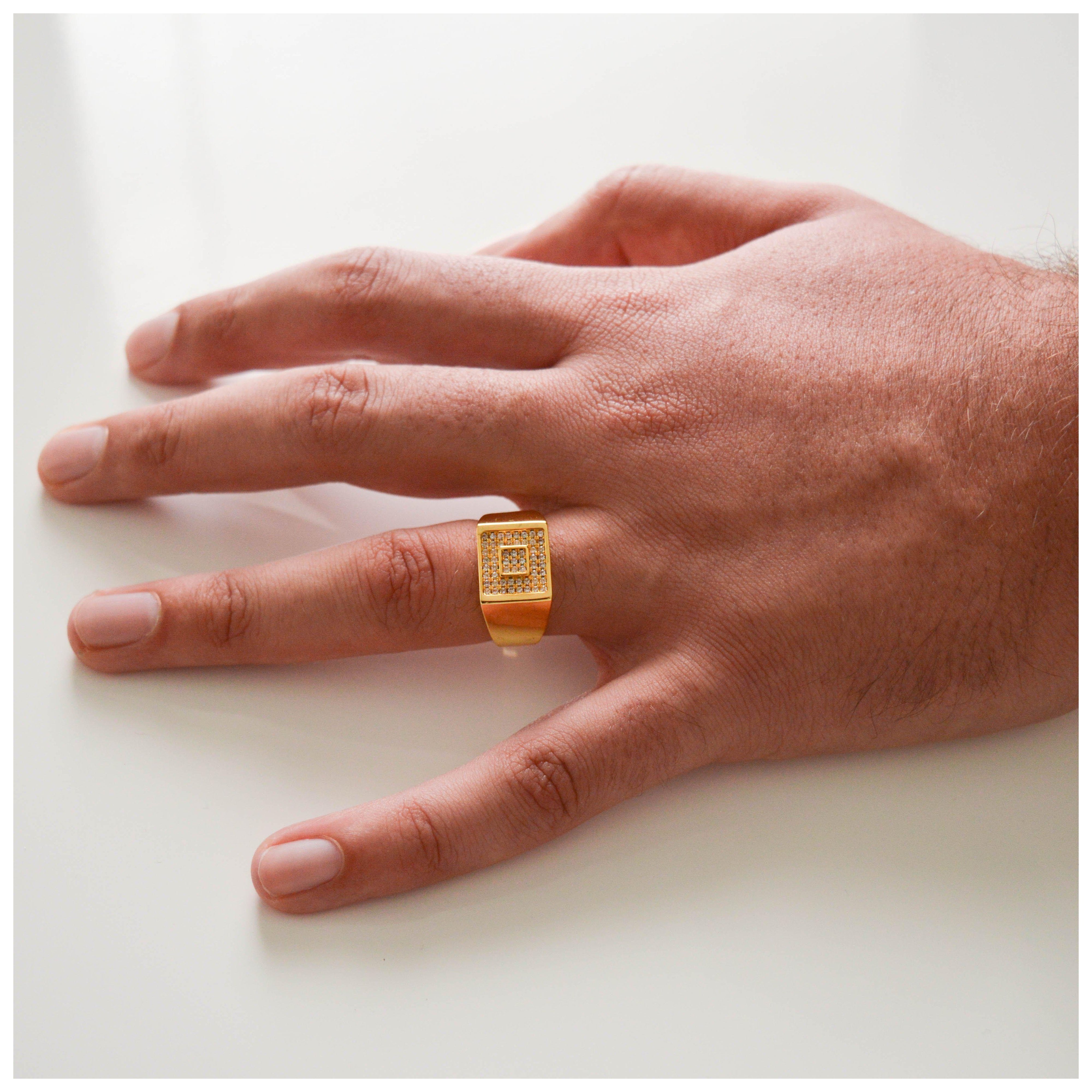 "Square" Gouden Ring-AmerikaansGoud
