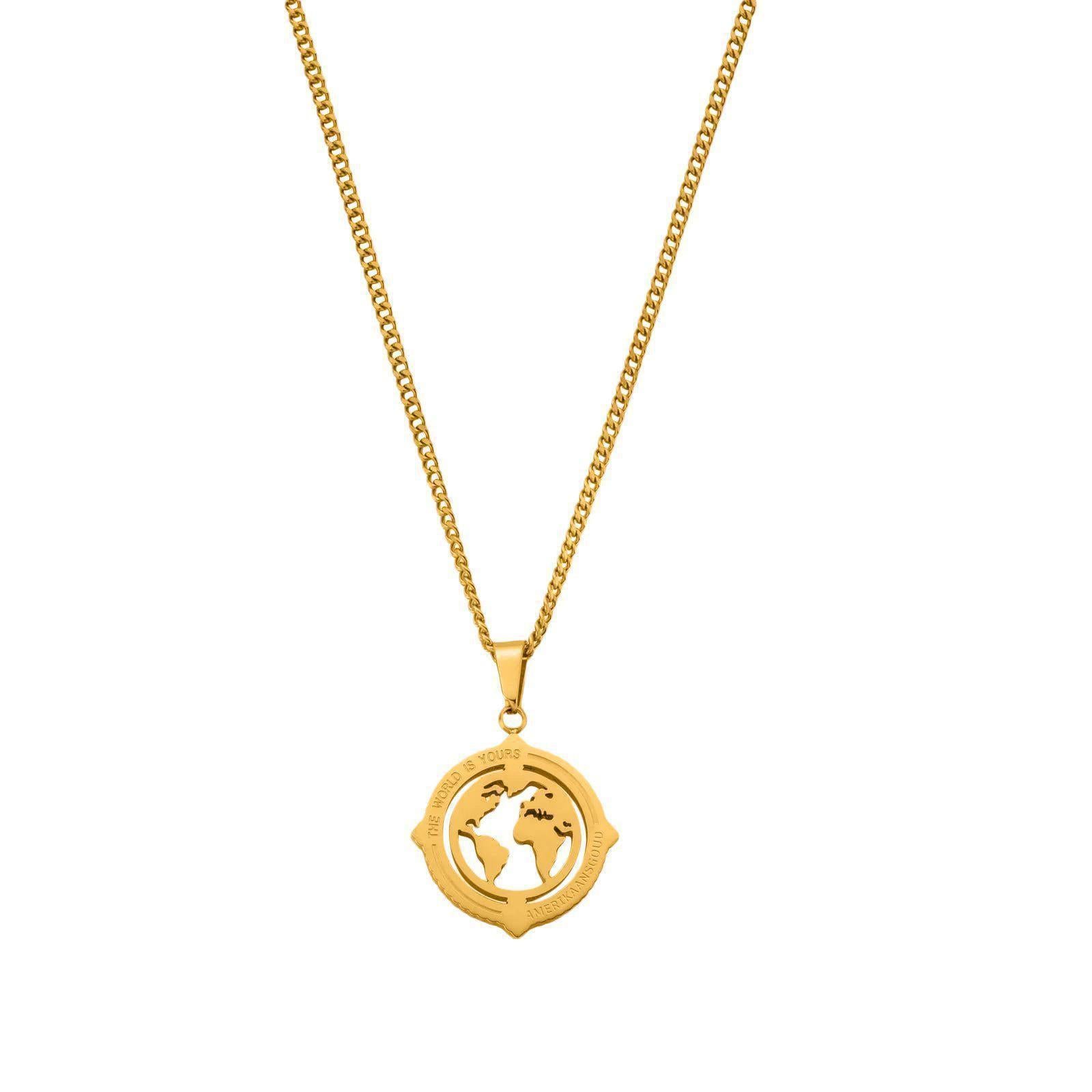 "The World Is Yours" Gold-Colored Pendant