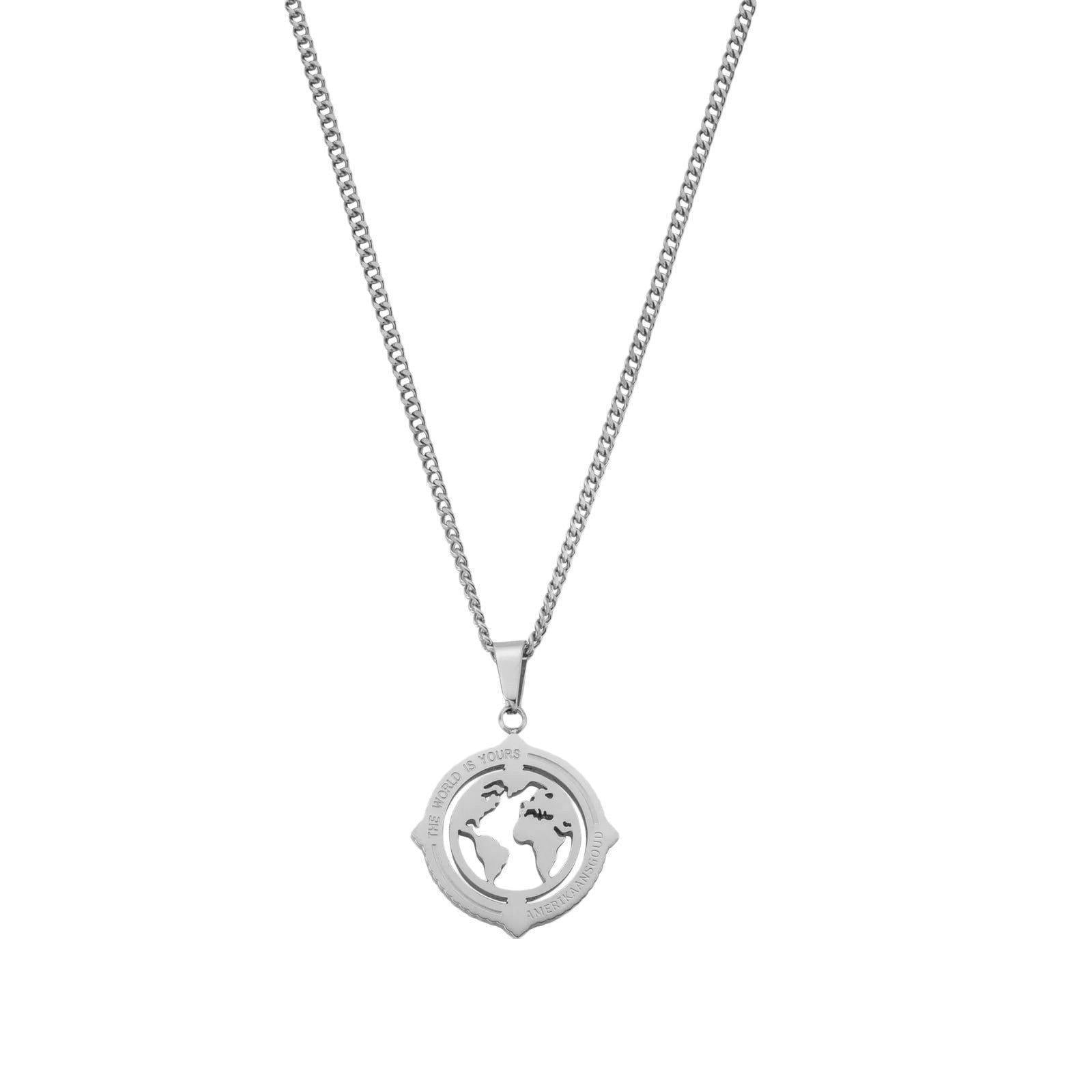 "The World Is Yours" Silver-Colored Pendant