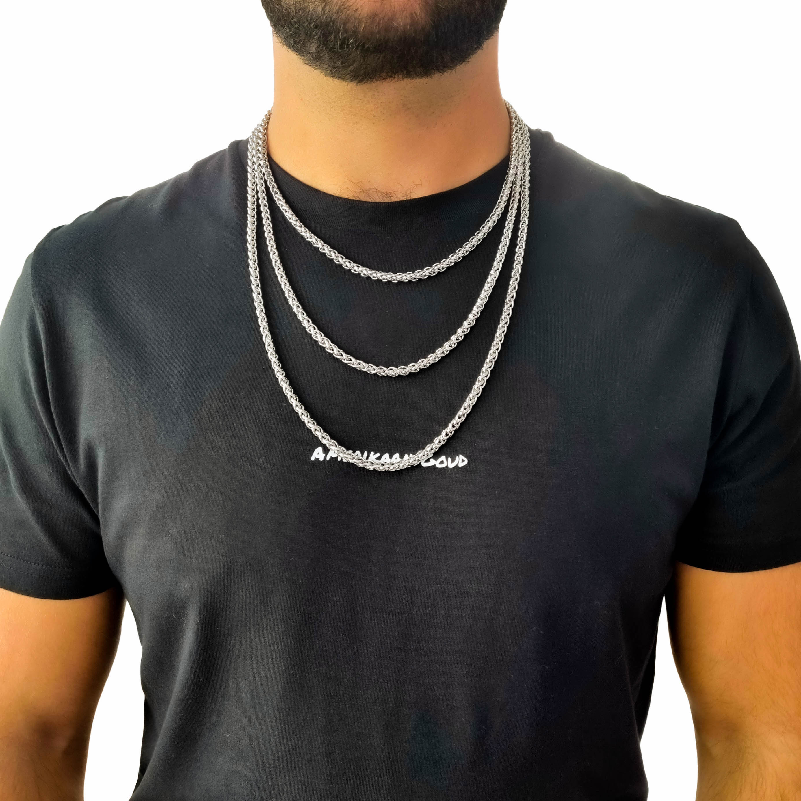 "Wheat" Silver-Colored Chain (5mm)